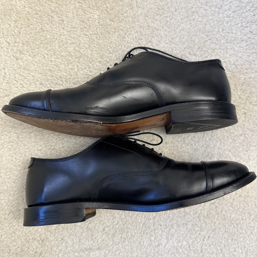 Allen Edmonds Park Avenue Oxfords Dress Shoes Mens Sz 10.5 Black Leather Cap Toe - Picture 6 of 11